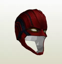 Captain MARVEL helmet without hair 3D print model