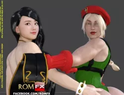 Chun Li and Cammy The Sexy Street Fighters 3D print model