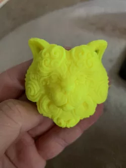 Decorative cat face 3D print model