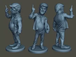 Donald Trump Finger Up 3D print model