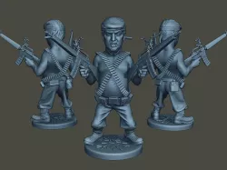 Donald Trump RamboMan 3D print model
