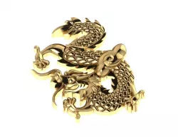 dragon logo jewelry 3D print model