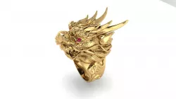 Dragon sculture ring big dragon ring 3D print model