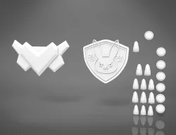 DVa officer accessories -  OVERWATCH 3D PRINT MODEL 3D print model
