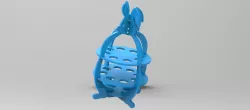 easter bunny egg holder 3D print model