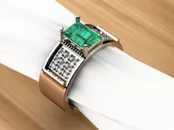emerald ring 3D print model