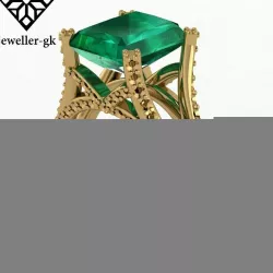 Emerald ring 3D print model