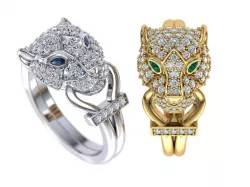 Female ring Leopard ring Cat ring 3dmodel  3D print model