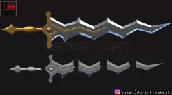 Fire Emblem Awakening Robin Levin Sword - Weapon Cosplay 3D print model