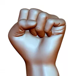 Fist hand gesture male 3D print model