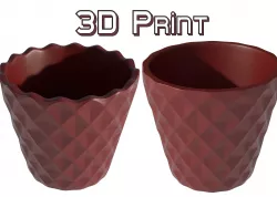 Flower pot 3D print model