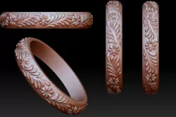 Flower ring 3D print model