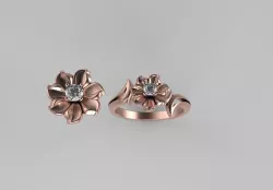 flower ring 3D print model