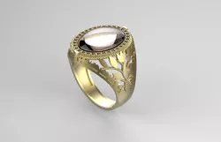 Gentleman Ring Flower side 3D print model