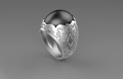Gentleman Ring with engraving side  3D print model