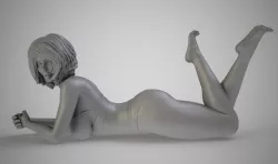 Girl Lying Down 3D print model