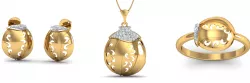 Globe Fashion Earring - Pendant - Ring Set 3D print model