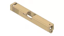 Glock 18 GBB airsoft slide replacement STL 3D print model