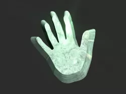 Hand 3d 2d shape 3D print model