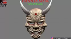 Hannya Mask -Satan Mask - Demon Mask for cosplay 3D print model
