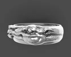 Horse head wedding band 3D print model