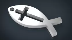 Ichthus fish Cross version 3D print model