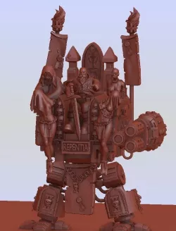 Inquisitor K Man and His Party Throne 3D print model