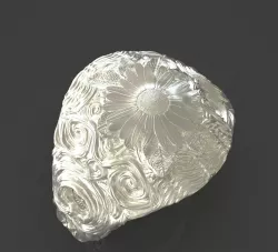 Jewelry Flower Ring 3D print model
