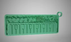 Keyboard Keychain 3D print model