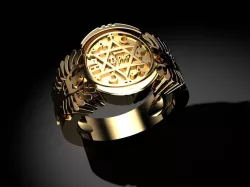 King of Solomon ring 3D printer model 3D print model