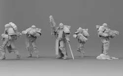 Knight of Roma - Veterans with Combi Solar Rifles 3D print model