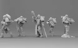 Knight of Roma - Veterans with Special Issue Rifles 3D print model