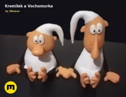 Kremilek a Vochomurka figures 3D PRINT MODEL 3D print model