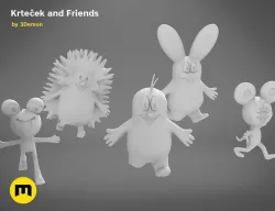 Krtek and his friends - 3D PRINT MODEL 3D print model