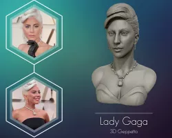 Lady Gaga  sculpture Ready to Print 3D print model