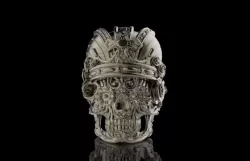 Live to Ride Skull Crown Ring 3D print model
