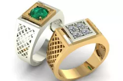 male signet with filigree 3D print model