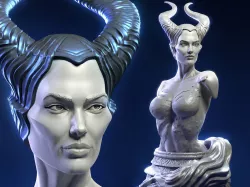 Maleficent Bust  3D print model