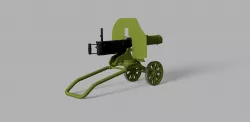 Maxim M1910 machine gun scale model 3D print model