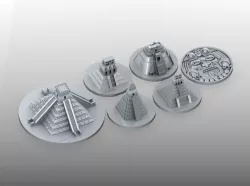 Mayan Pyramids and Calendar center - Tzolkin 3D print model