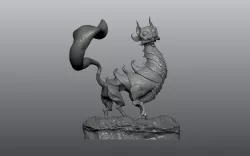 Meowr a cat-dragon 3D print model