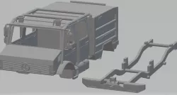 Mercedes Unimog Fire Truck Printable  3D print model