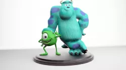 Mike and Sully From Monster inc  printable 3D print model