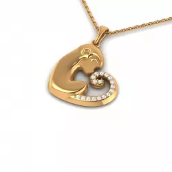 Monkey pendant heart 3D print model