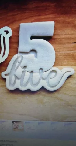 numbers cookie cutter 5 3D print model