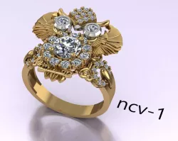  Owl ring 3D print model