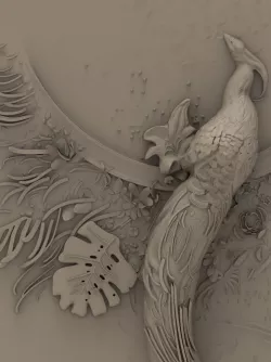 Peacock 3D print model