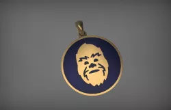 pendant Chewbacca Star Wars - stl 3d print model 3D print model