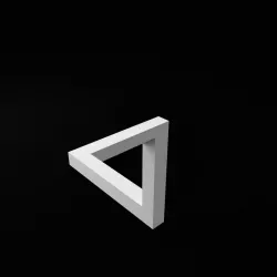 Penrose impossible triangle 3D print model