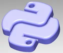 Python Keychain 3D print model